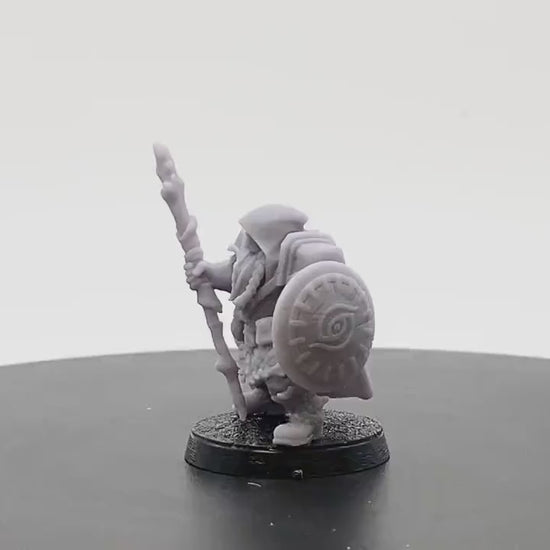 Tundra Male Dwarf Druid | Tabletop RPG Miniature | D&D | Roleplaying