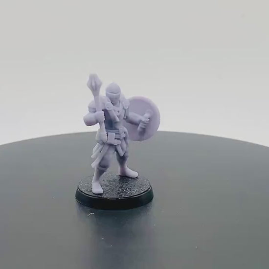 Male Human Knight with Mace and Shield | Tabletop RPG Miniature | D&D | Roleplaying