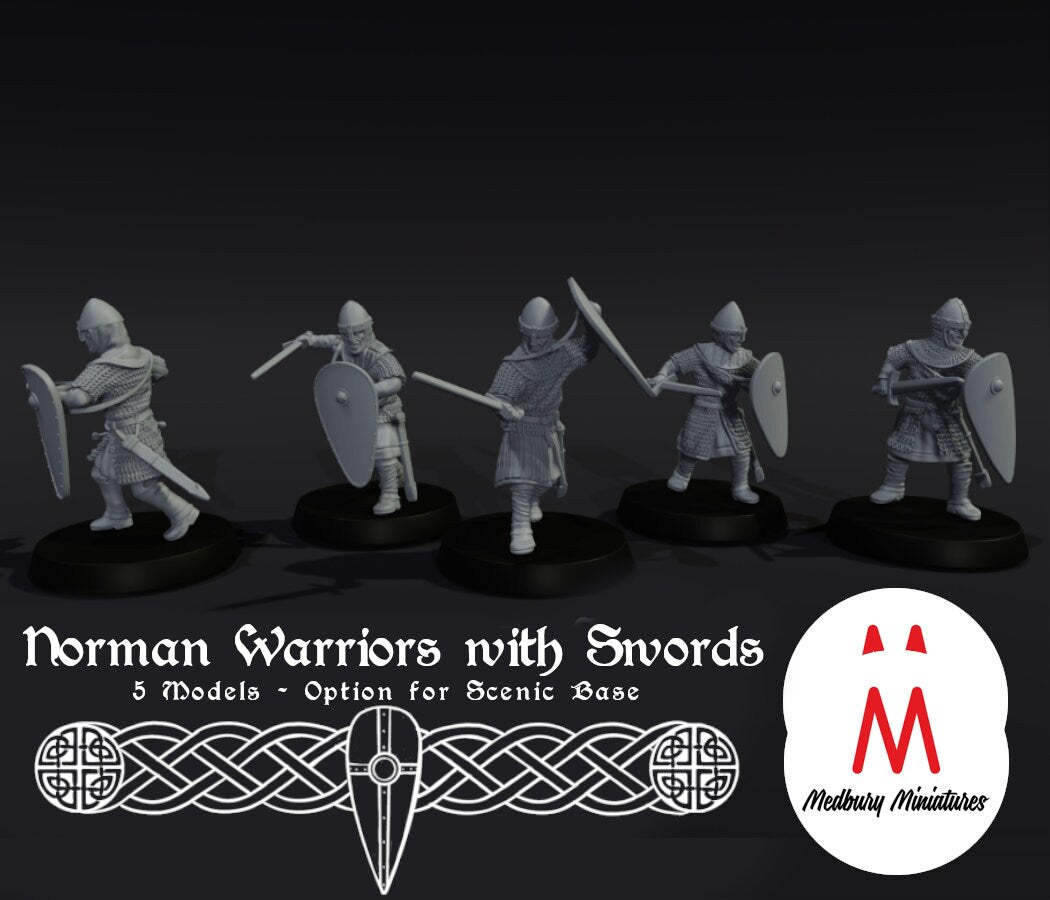 Norman Warriors With Swords