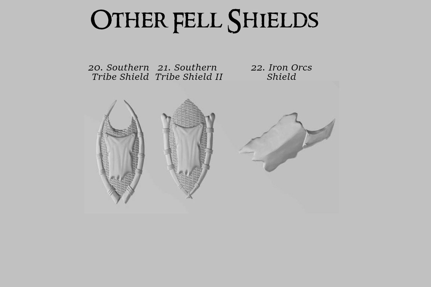 Shields of the Fell Kingdoms - Shield Bits box 20 pack