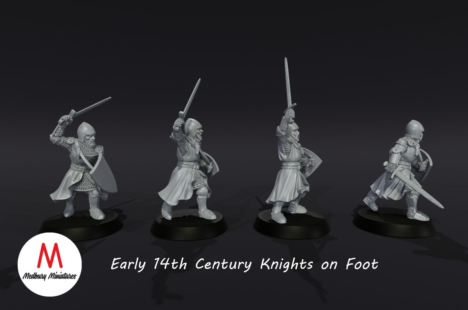 14th Century Knights on Foot