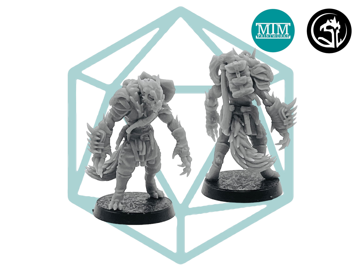 Male Shifter Tundra Barbarian Shifted | Tabletop RPG Miniature | D&D | Roleplaying